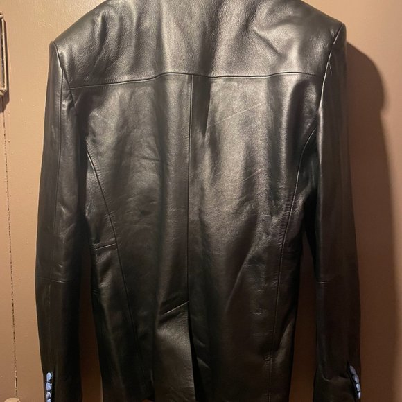 Mugler H&M Collab - Men's Defined-waist Leather Blazer - NWT - Size 48R - Picture 6 of 8